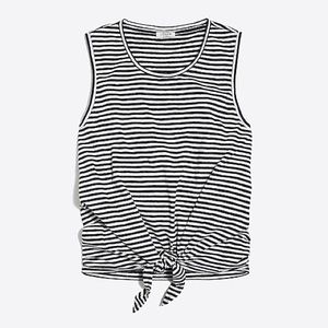 J. Crew Factory Striped Tie-Front Tank Top